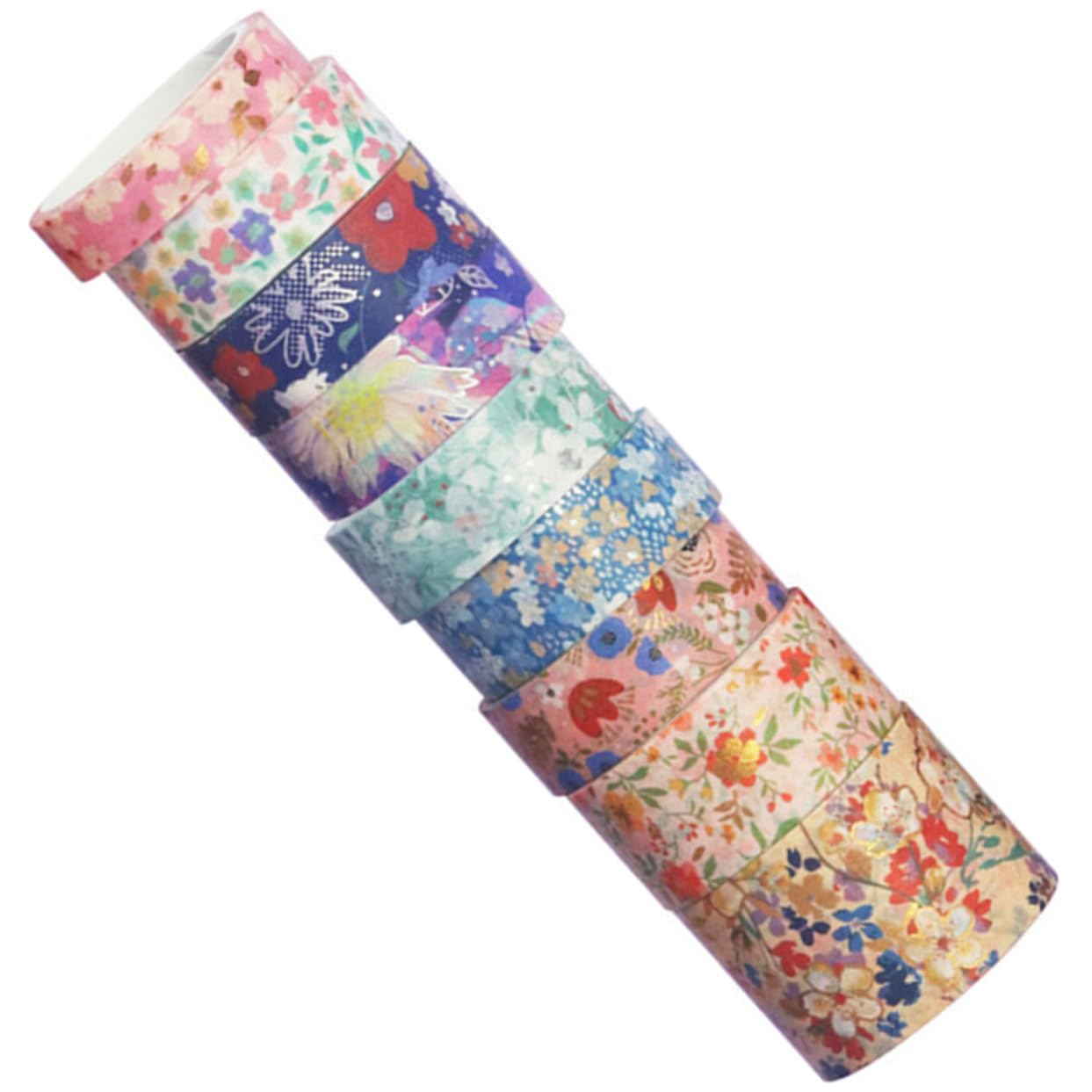 HOMSFOU 4 Sätze Blumenmuster Washi Tape Selbstklebende Dekorationsbänder Für Diy Scrapbooking Und Bastelprojekte Für Kreative Und Kunstwerke 9 Rollen * 4
