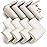 8-Pack Baby Proofing Corner Protectors, Furniture Corner and Edge Safety Bumpers, Soft Rubber Foam Cushion Covers, 3M Taped Corner Protector, Baby Child Proofing Pads, Table Protector, White