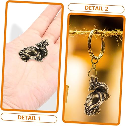 Miniatura 9 de VOSAREA Estatua de tortuga de dragón, estatua de tortuga de dragón, modelado, tortuga de dragón, artesanía, colgante de metal de cobre, adornos de