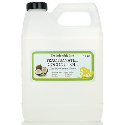 Dr.Adorable aceite de coco fraccionado puro orgánico crudo de 32 onzas