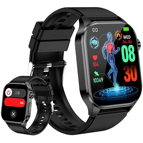 Smart Watch for Men Women with Bluetooth Calls, Blood Pressure Heart Rate Blood Oxygen Stress HRV Monitor Sleep Tracker, 150+ Sports Modes Fitness Tracker, IP68 Waterproof, Pedometer For Android/iOS