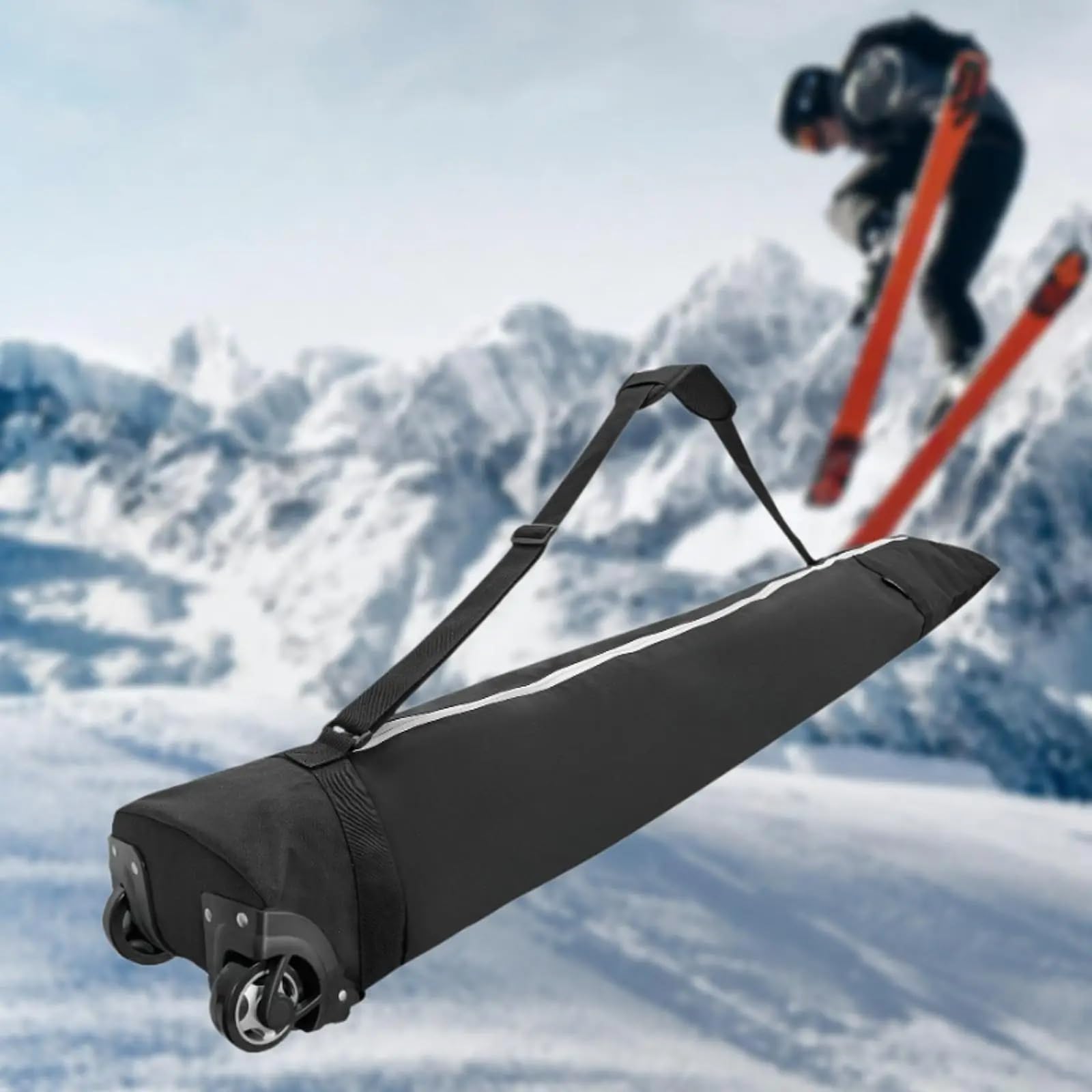 Bolsas para Botas de esquí Bolsa de esquí y Snowboard con Ruedas y Correa Ajustable para Transportar Equipos de Viaje para Practicar Snowboard. Funda para Botas y esquís