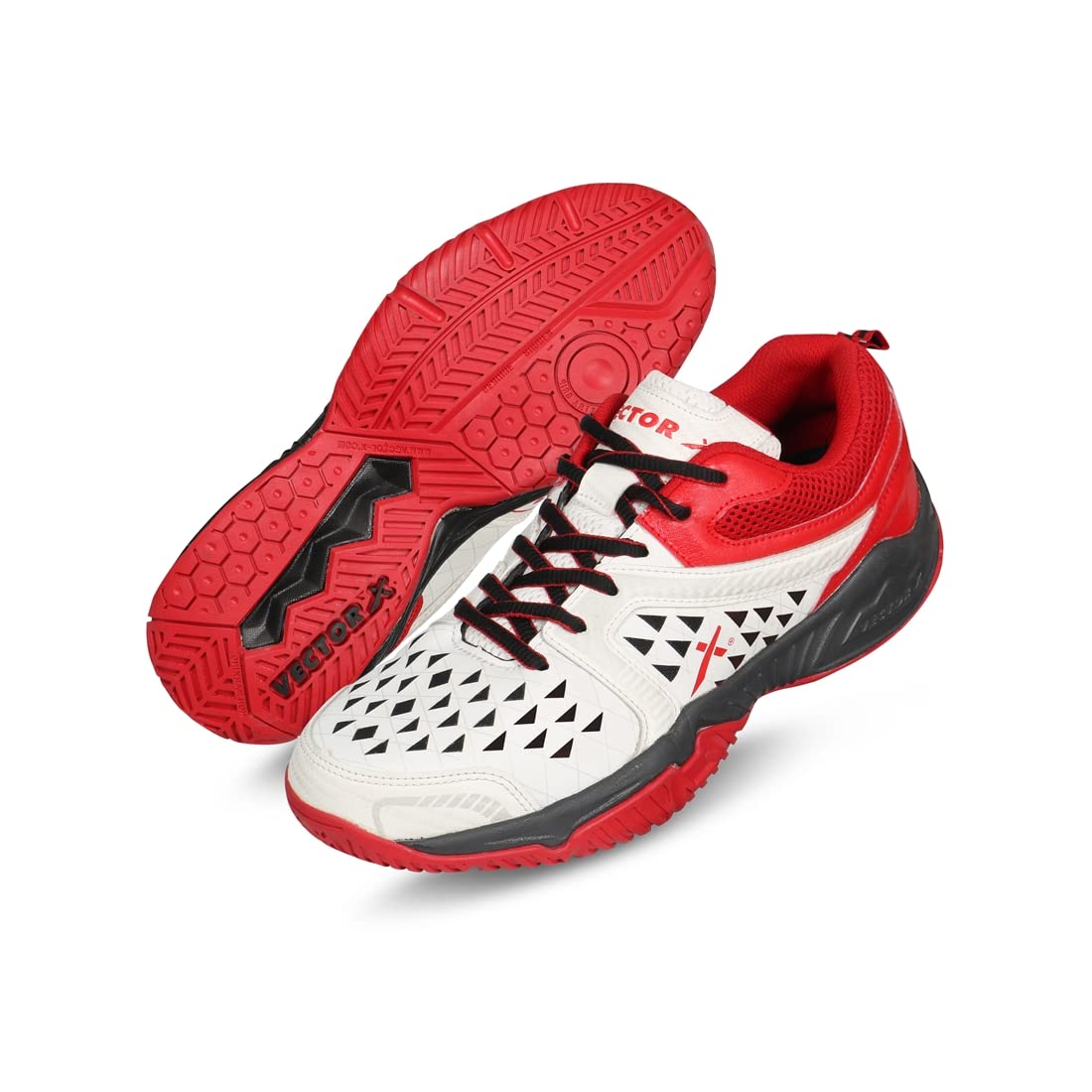 Vector X CS-2500 Court Shoes for Men (White-Red-Black) (B0B45XD4YJ) Amazon Price History, Amazon Price Tracker