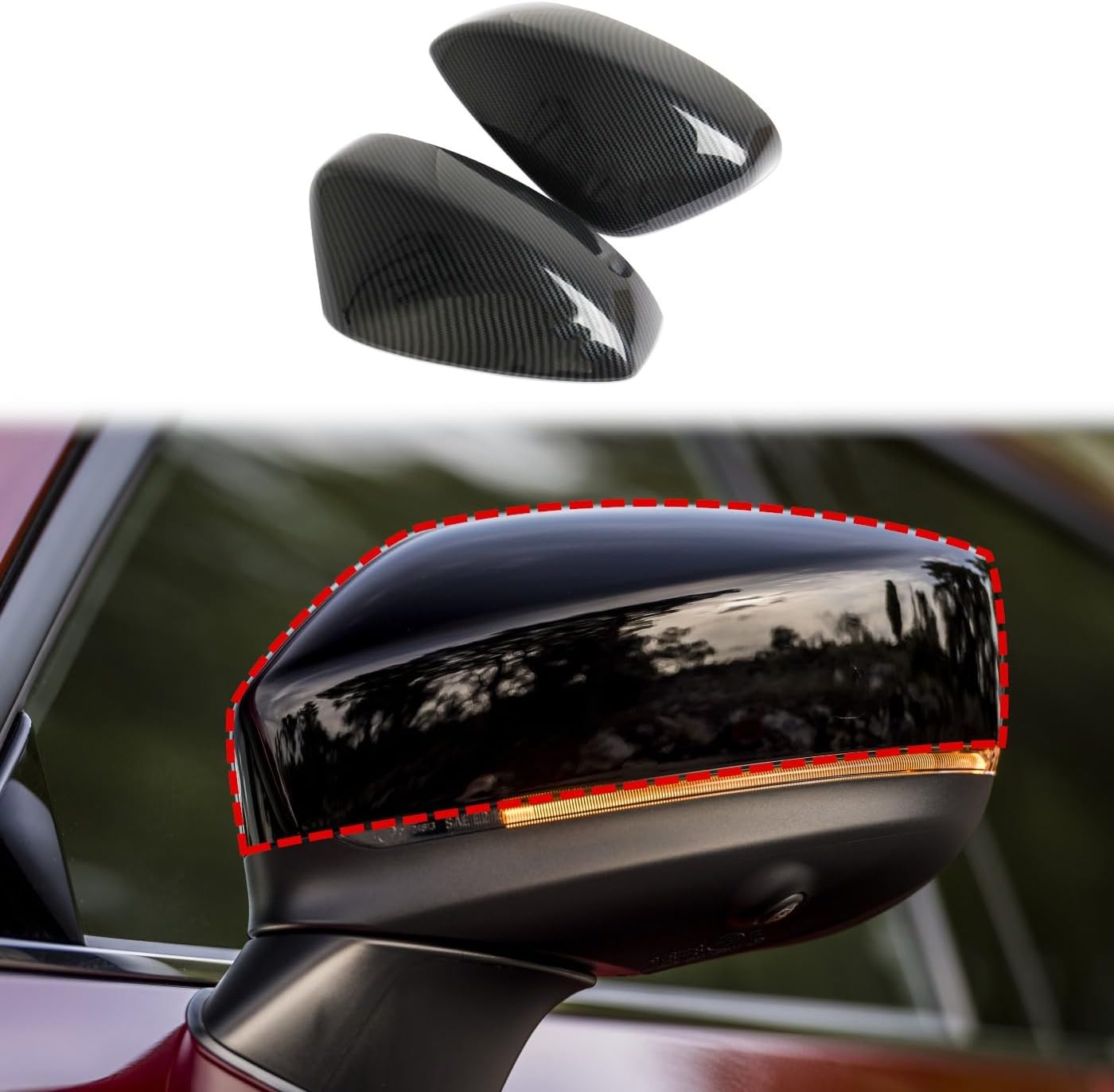 1Pair Glossy Black Rear Window Trim Molding Cover Jordan - View #5