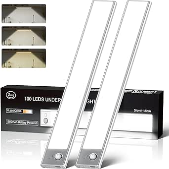 LED Under-Unit Lamp, Dimmable 100 LEDs, Cabinet Light