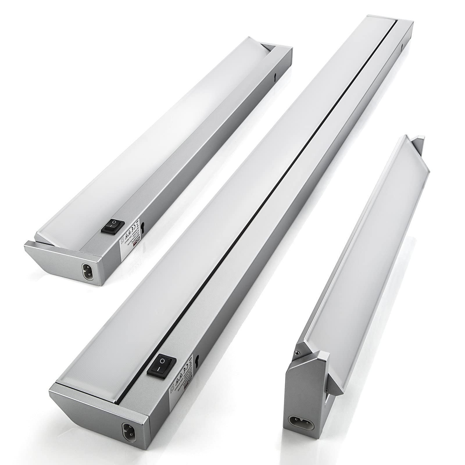 SOTECH 2er SET LED Unterbauleuchte Alessia - schwenkbare 15W 910 mm | Flächenleuchte mit diffuser Scheibe Schalter Netz- und Verbindungskabel zum erweitern