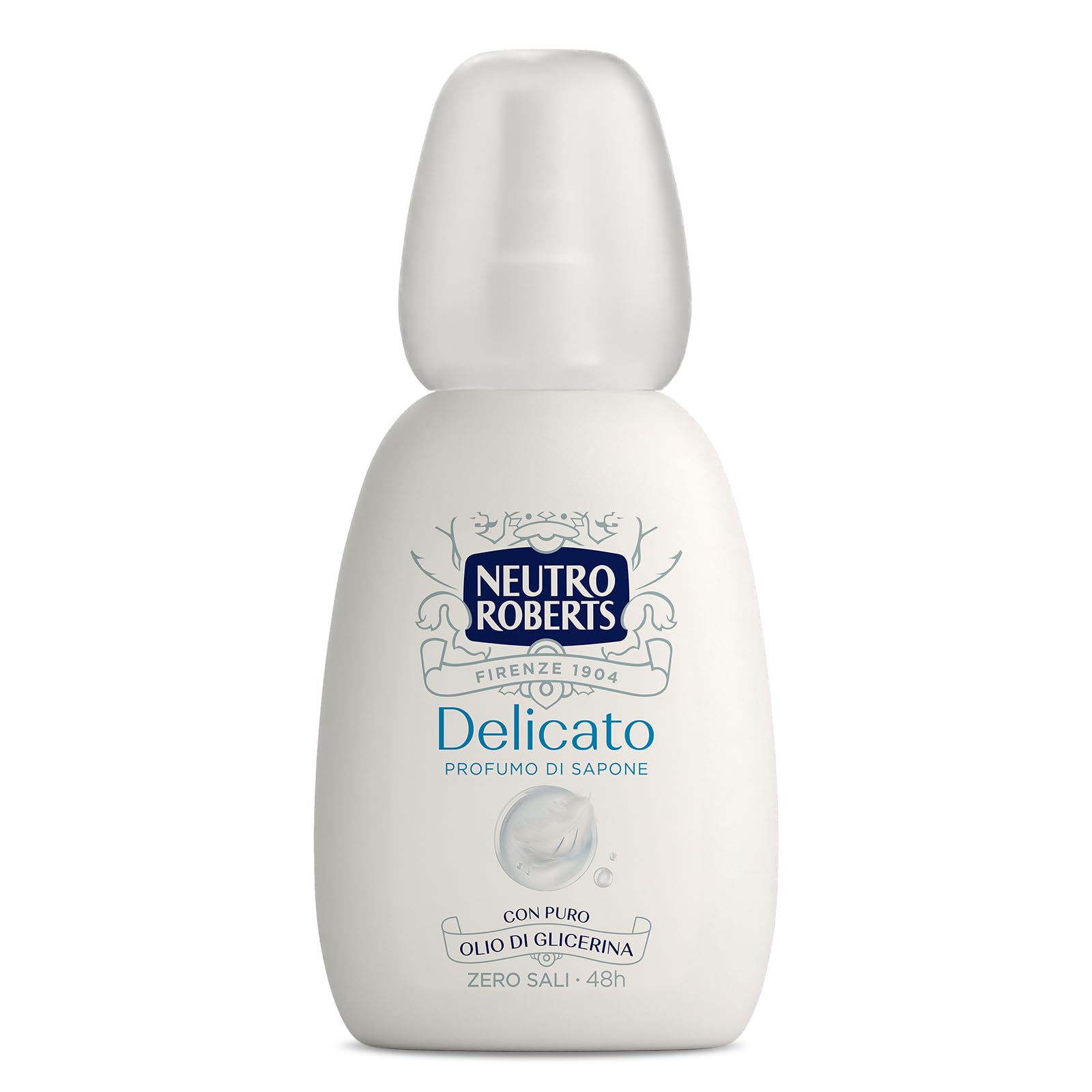 Neutro Roberts Damen Bianco Deo Vapo Delicato, Zero Aluminiumsalze, Mit Reinem Glycerinöl, Deodorant Für Und Herren, Dermatologisch Getestet, 100% Recycelter Kunststoff, 75 Ml, Zero Gas 48H