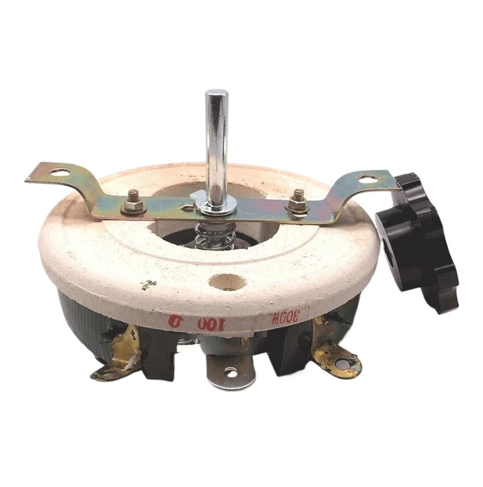 Variador de resistencia de alta potencia Reóstato deslizante de 300W. Resistencia bobinada variable giratoria de alta potencia BC1 | R-10 ohm