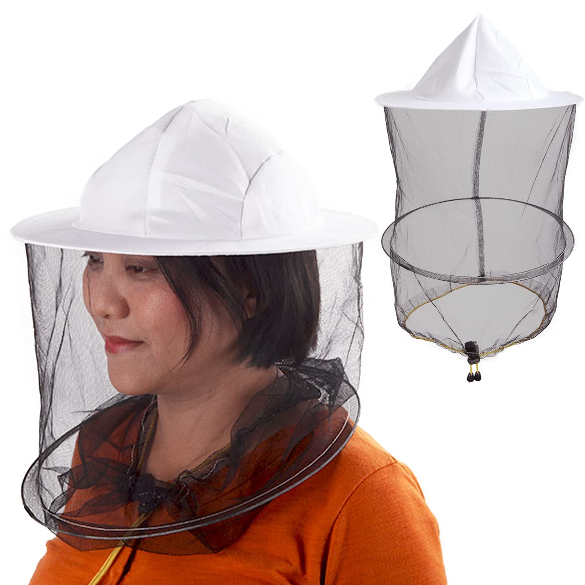 2 pcs bee Keeping Veil hat Beekeeper bee Keepers Hats gnats Insect Bug Mosquito Cap with net Netting for Men Kid