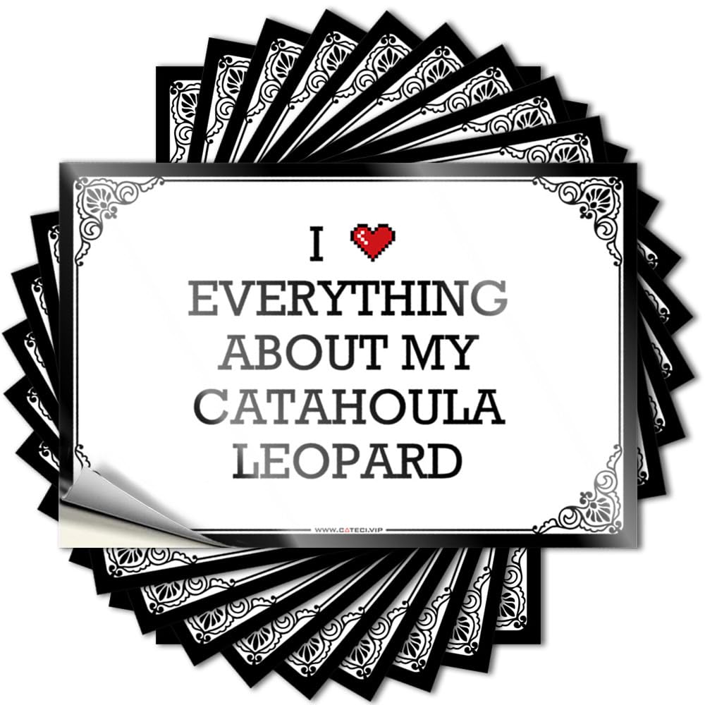 Room Stuff Tattoos Durable Hat | I Love Everything About My Catahoula Leopard Snarky Self Adhesive Sticker for Taupe DIY(8X12CM)