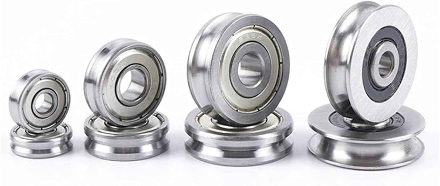 10PCS Straightening Mixed Wheel Over Line with Groove Bearing V6004 20X42X12MM Pulley V Groove Type(V6004-4-1)