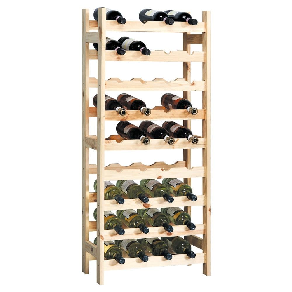 Kesper 9 vano Bottiglia di Vino scaffalature, 51 x 27 x 120 cm, Beige