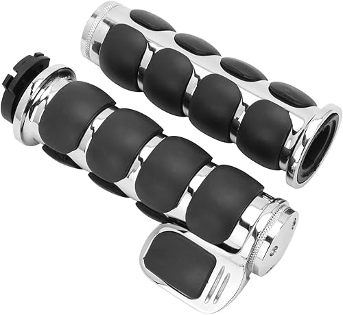 Miniatura 7 de DREAMIZER Agarraderas de manillar de motocicleta de 1 pulgada de cromo