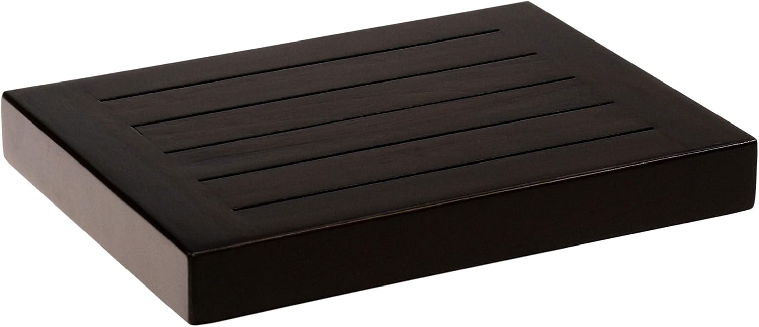 AquaTeak 12" Moa Mocha-Shield Teak Floating Wall Shelf