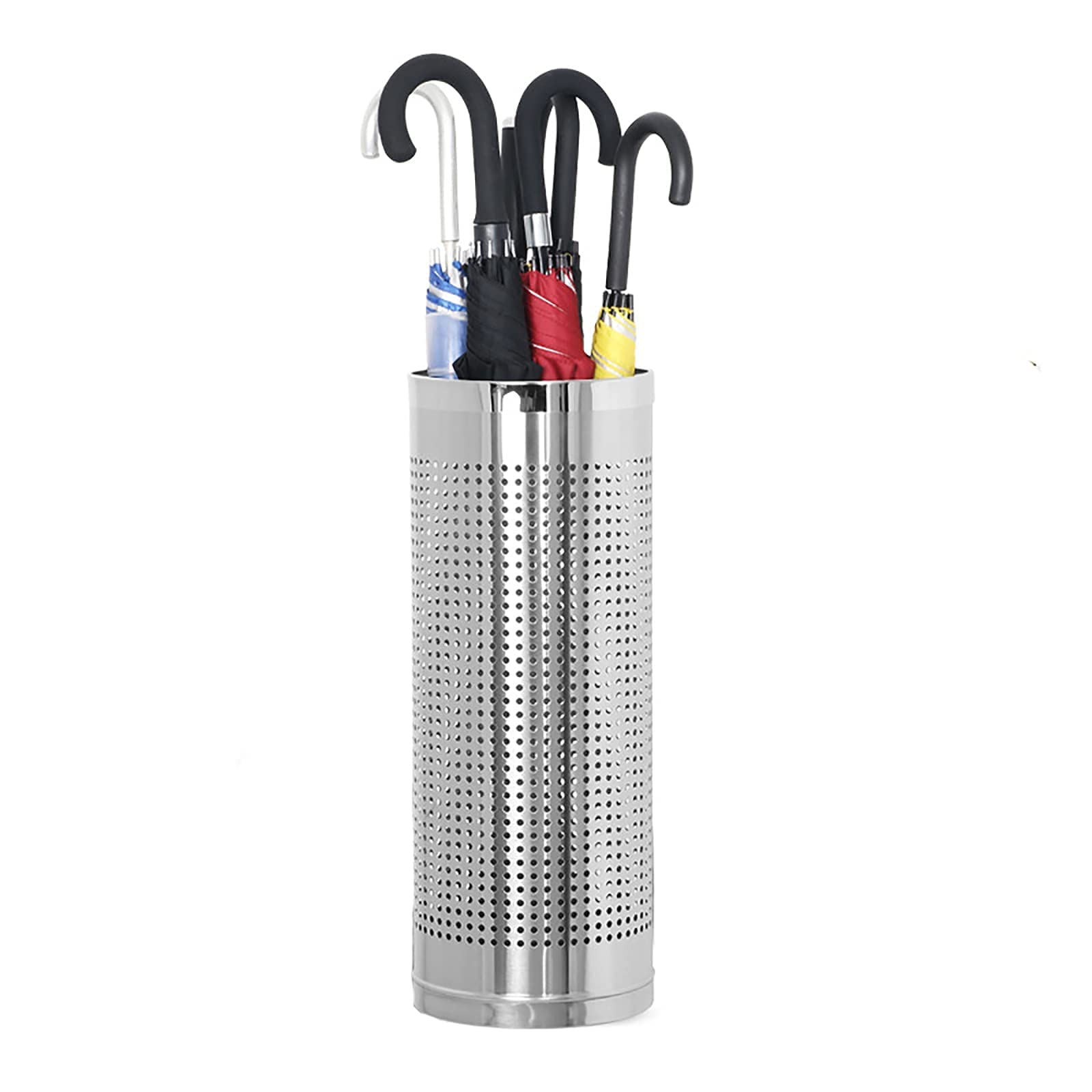 DFGHNBVC Stainless Steel Umbrella Stand - Multifunctional Indoor Holder For Hallway - Stylish Black Silver Storage Rack - Durable Umbrella Nizer For Home Office