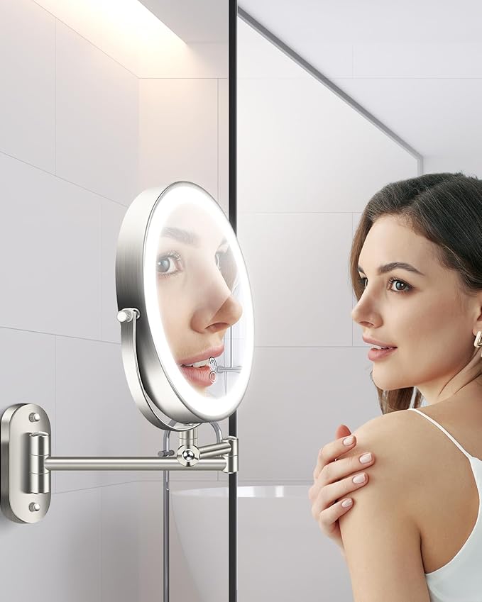 Espejo de Maquillaje de Pared VPU 9" con Luz, 20X/1X Ajustable miniatura 2