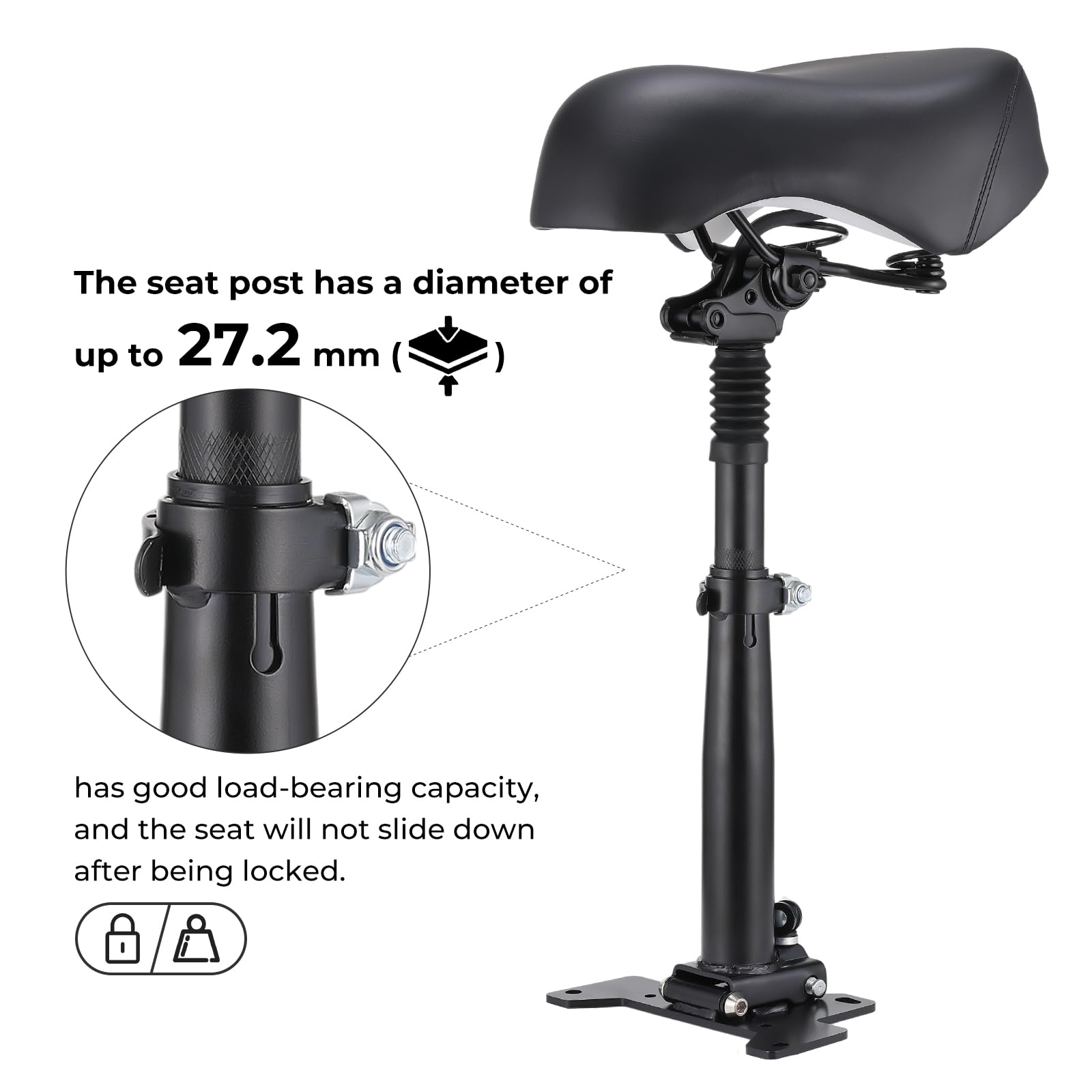 Asiento Plegable Para Scooter Eléctrico Xiaomi - Ajustable, Con Esponja Y Varilla De Aluminio