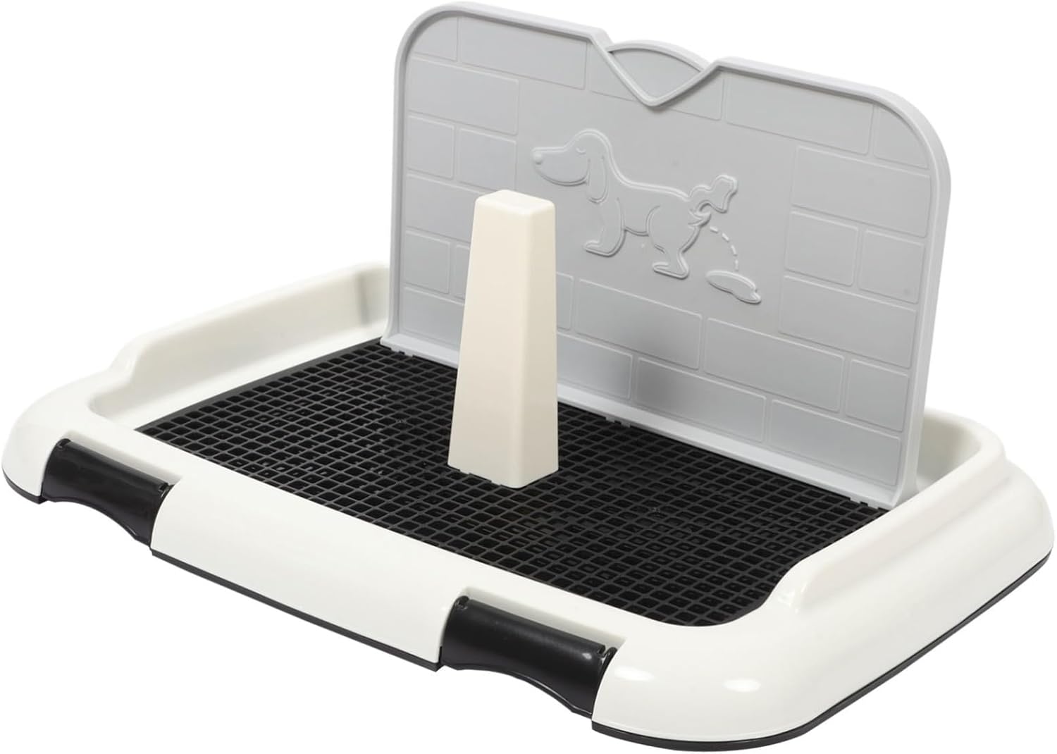 MERRYHAPY Splashproof Indoor Dog Potty Tray with Wall Large Puppy Urine Holder for Training Easy Clean Multifunctional Dog Toilet Box for Small and Large