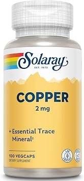 Solaray, (3 Pack) Copper, 2 mg, 100 VegCaps
