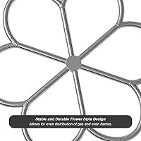 Vista 5 de Skyflame Anillo de quemador de hoguera de acero inoxidable de 24 pulgadas para hoguera, gas natural y chimenea de propano, Max BTU 296K