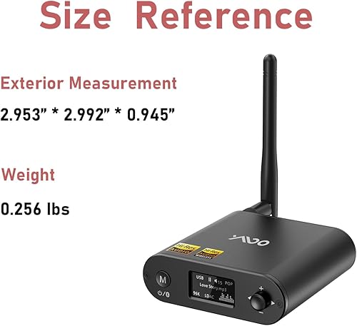 Miniatura 9 de YMOO Receptor DAC Bluetooth 5.1, LDAC Aptx 30 ms baja latencia, entrada óptica coaxial RCA 0.138 in Jack Hi-Res, adaptador de audio inalámbrico sin