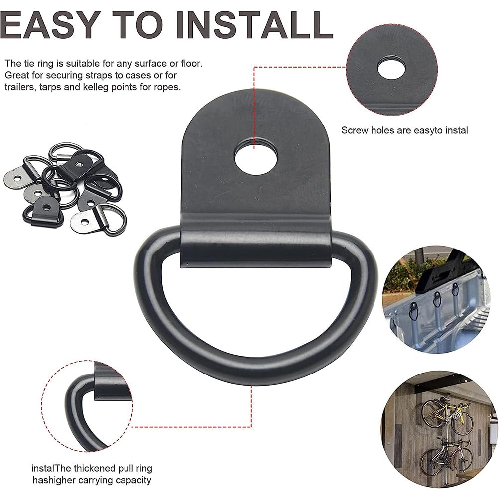 Anelli Di Ancoraggio FAELNK 20 Pezzi - Ganci A D Con Viti Autofilettanti Per Fissaggio Carichi - Foto 9