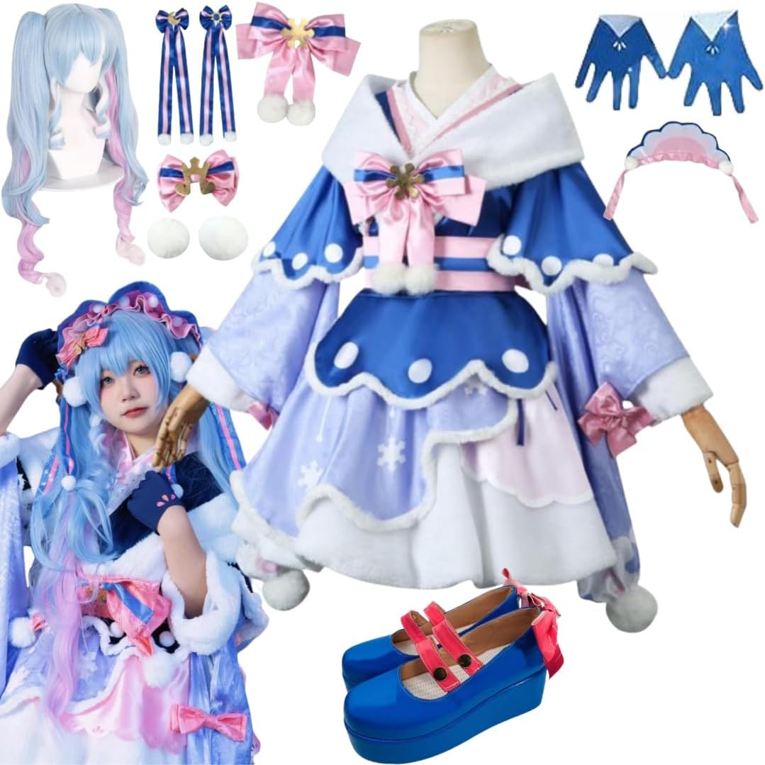 ワイザー] 2023 冬麗 初音ミク 雪ミク コスプレ衣装 フルセット 全小物
