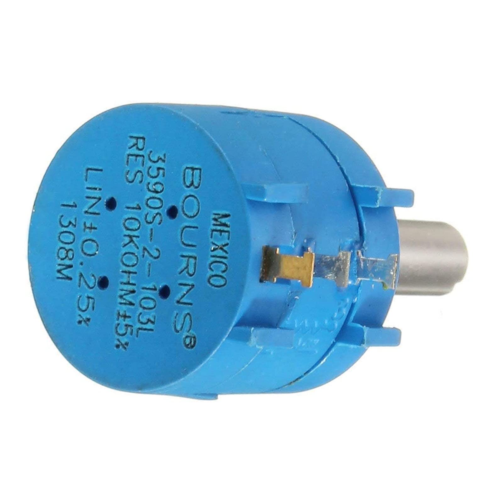 Accesorios de bricolaje 10 Uds potenciómetro bobinado giratorio 100/200/500/1K/2K/5K/10K/20K/50K/100K Ohm 3590S-2-103L resistencia ajustable de precisión de 10 vueltas (Size : 100K Ohm)