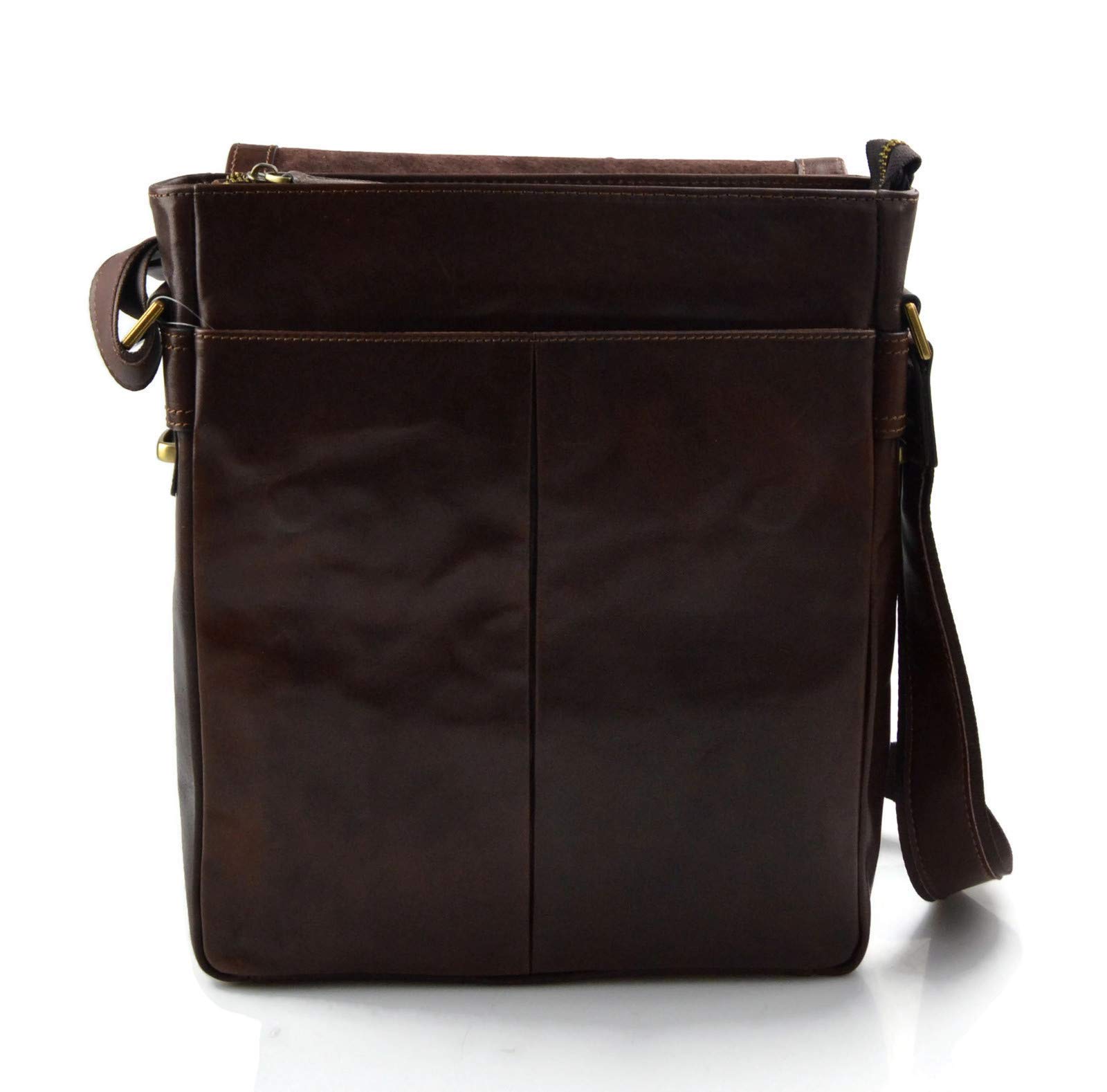 Borsa pelle porta tablet xxl a tracolla uomo donna borsello testa moro vera pelle a spalla postino pelle