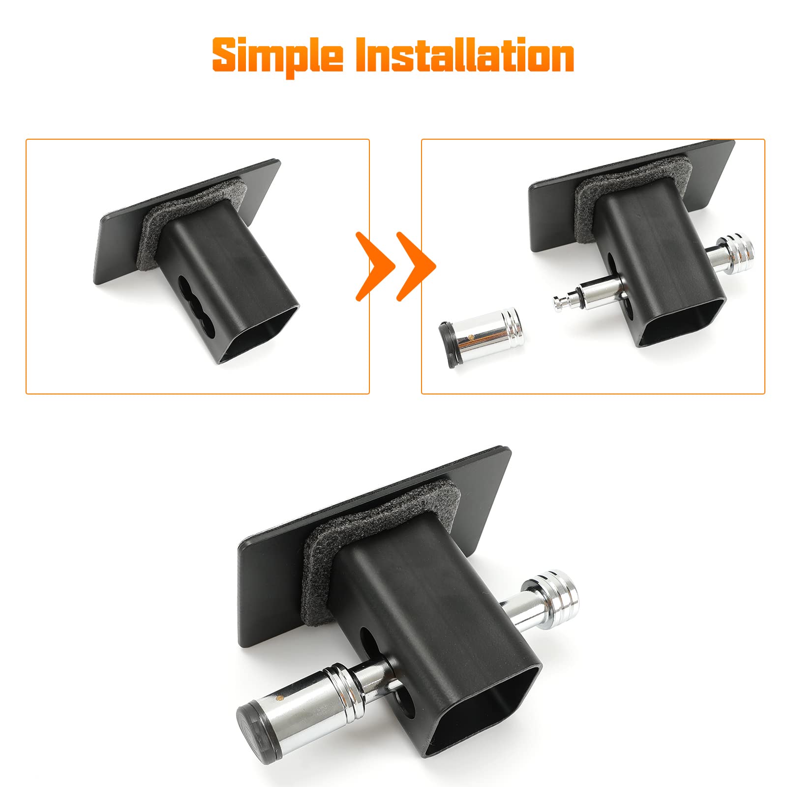 Winunite Trailer Hitch Cover With Locking Pin For 2" Inch Tow - View #3