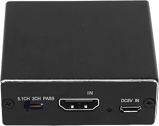 HDMI Audio Extractor, 4K HD 3.5mm Multimedia Interface to Optical SPDIF Sound Extractor Adapter Splitter Converter for Speaker Amplifier Headphone
