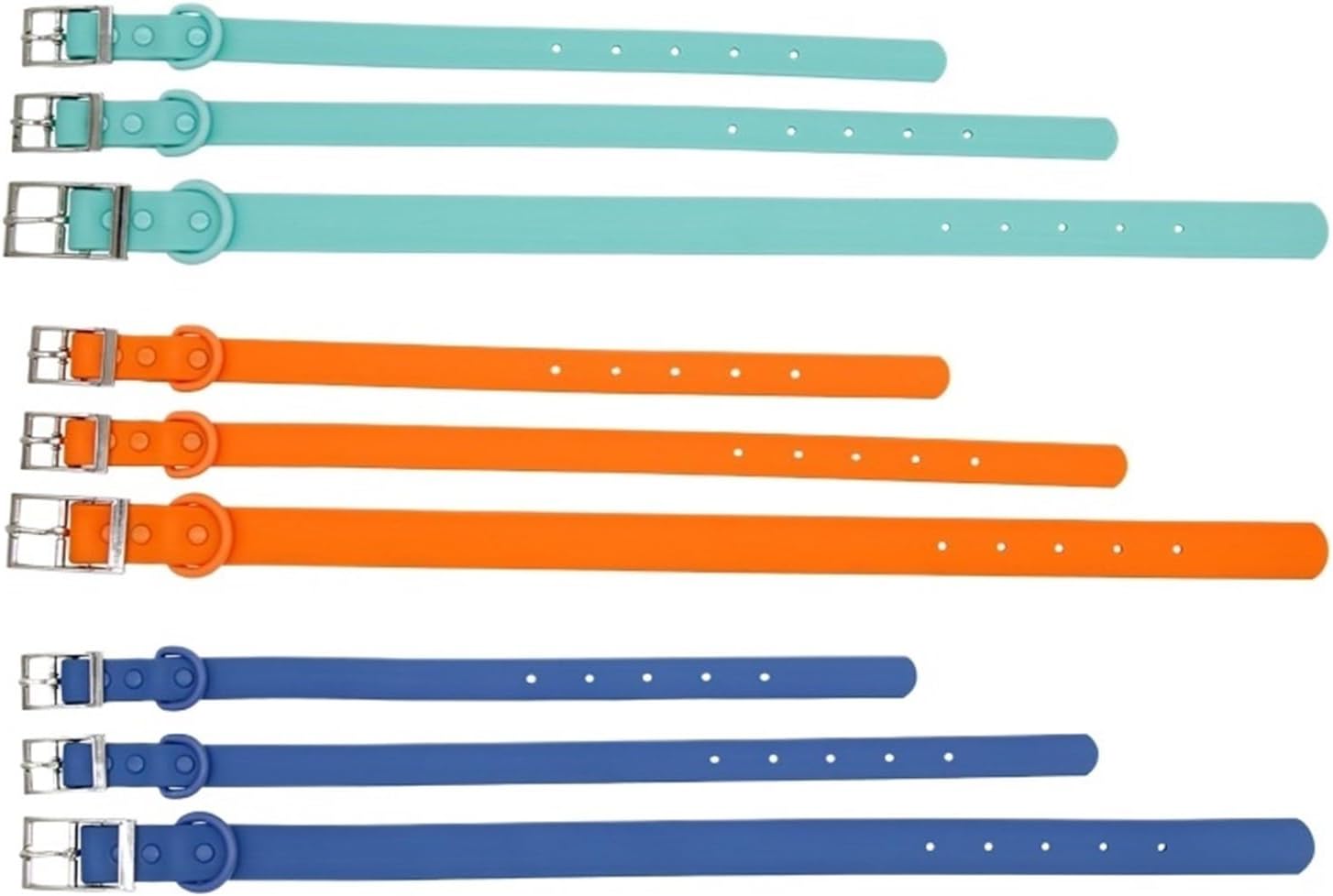 Silicone-Feel Waterproof Dog Collar Leash Combo - PVC Dual-Head Lead with Adjustable Buckle, Multi-Color for Outdoor Pets(Black,M Neck 26-39cm)