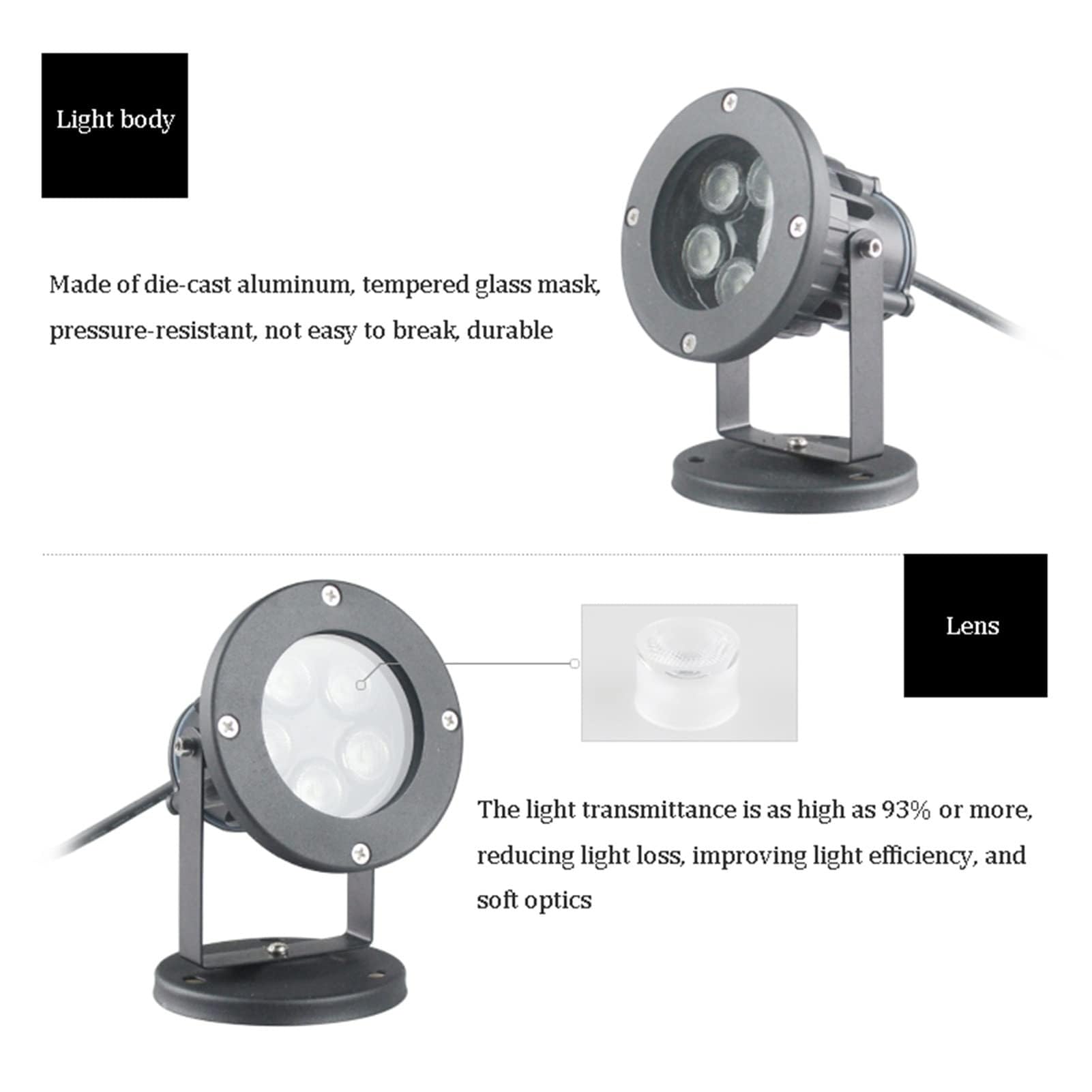 Oświetlenie drzewa, reflektor zewnętrzny, 220 V, obrotowy reflektor LED, wodoszczelność IP65, do ogrodu, trawnika i oświetlenia drzew (zielony, 12 W)