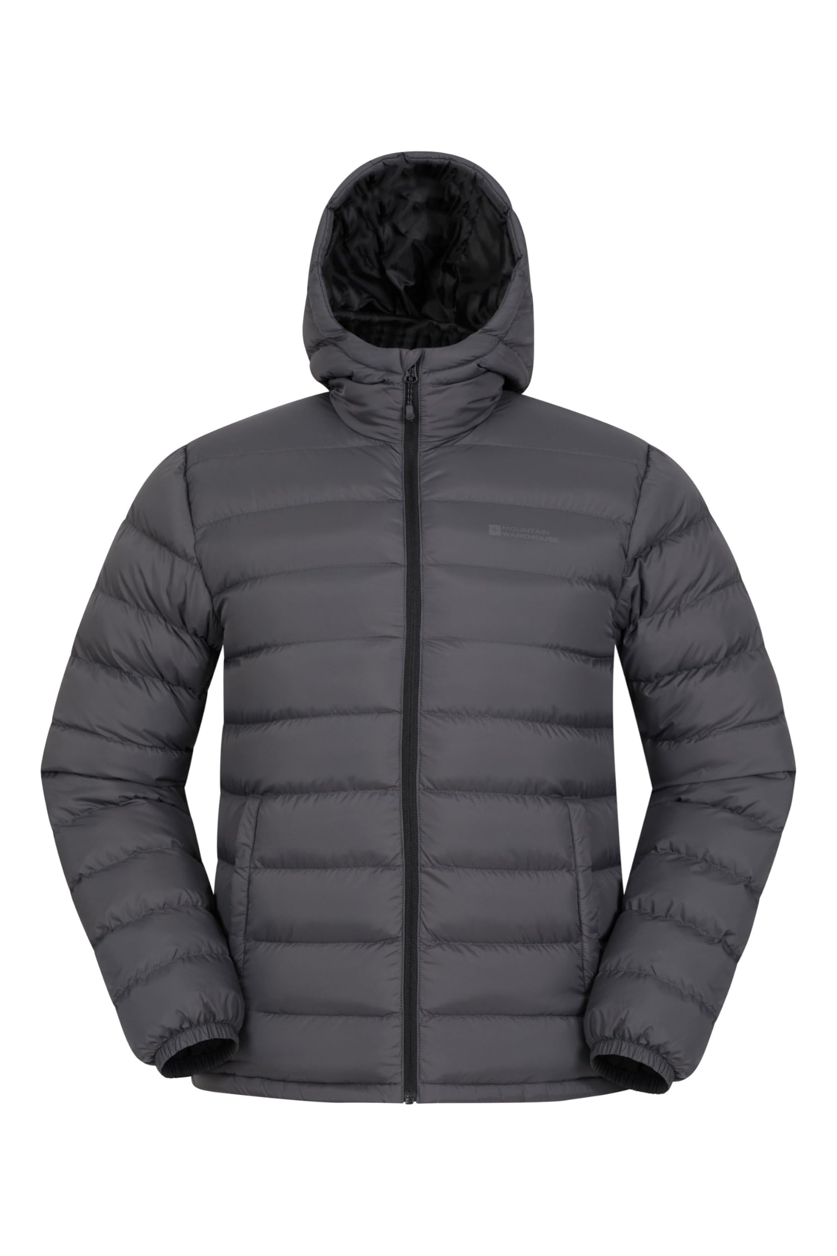 Mountain Warehouse Season Mens Padded Jacket - Water Resistant Puffer Coat, Lightweight, Lab Tested to -30C, Microfibre Filler - Spring Summer, Travelling, Walking Grey XXS