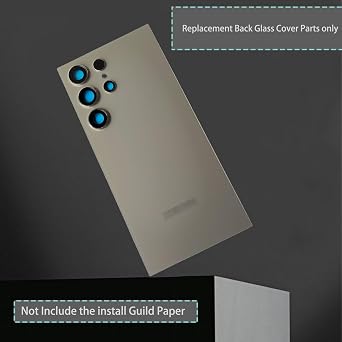 s24 ウルトラバックガラス交換、Galaxy s24 ウルトラバックカバー交換用リアカバーパーツ Samsung Galaxy s24 Ultra 5G SM-S928U S928A S928W チタングレー