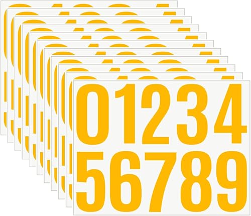 VIYOGA 10 juegos de 100 piezas de vinilo para buzones, adhesivos de números de 4 pulgadas, impermeables, para buzones, ventanas, puertas,