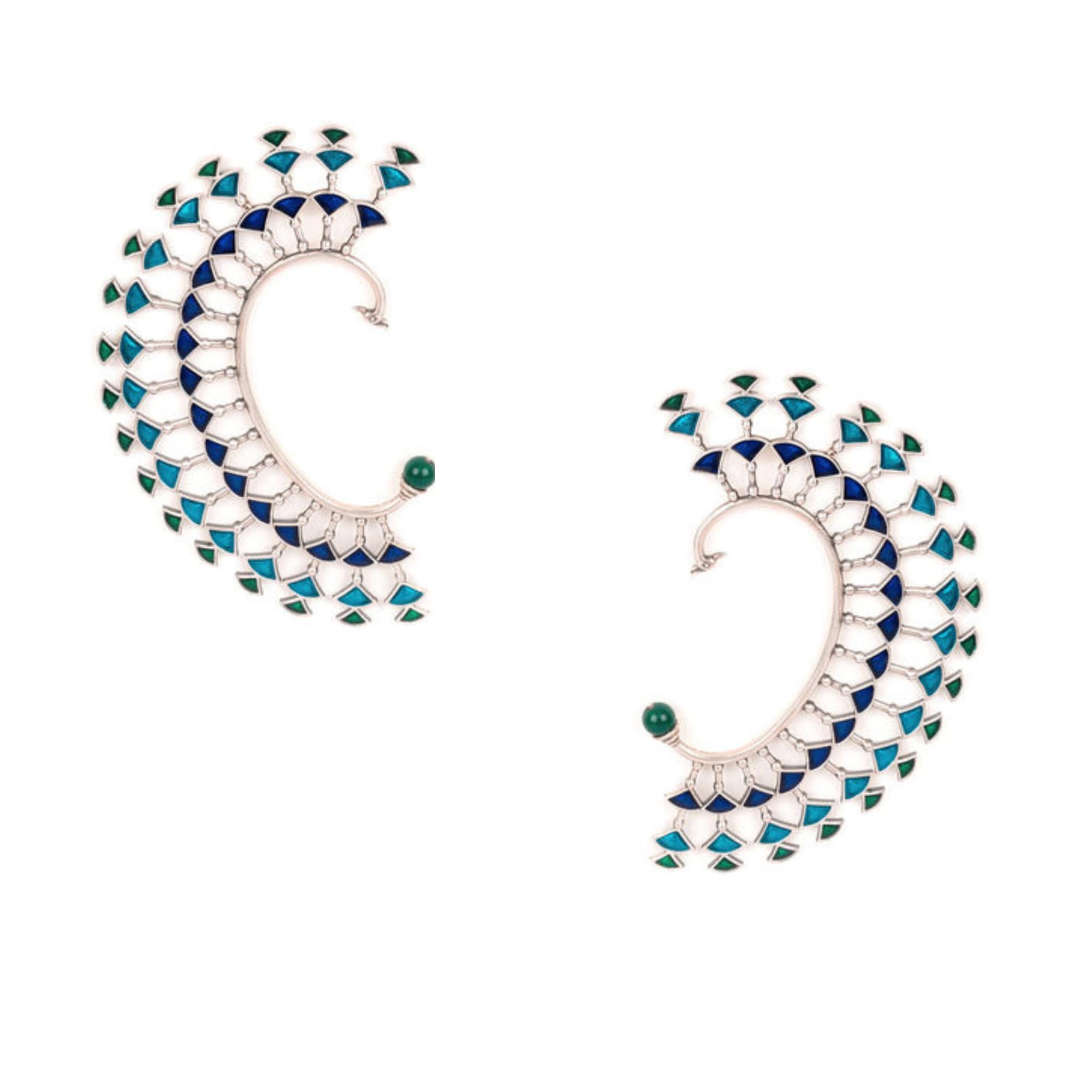 Dulcett Earcuffs Earrings For Women & Girls | Stylish and Unique Boho Style Earcuffs for Women| Silver platted Brass Earcuffs for Women & Girls. (No Piercing Required) (B0CCL18KMM) Amazon Price History, Amazon Price Tracker