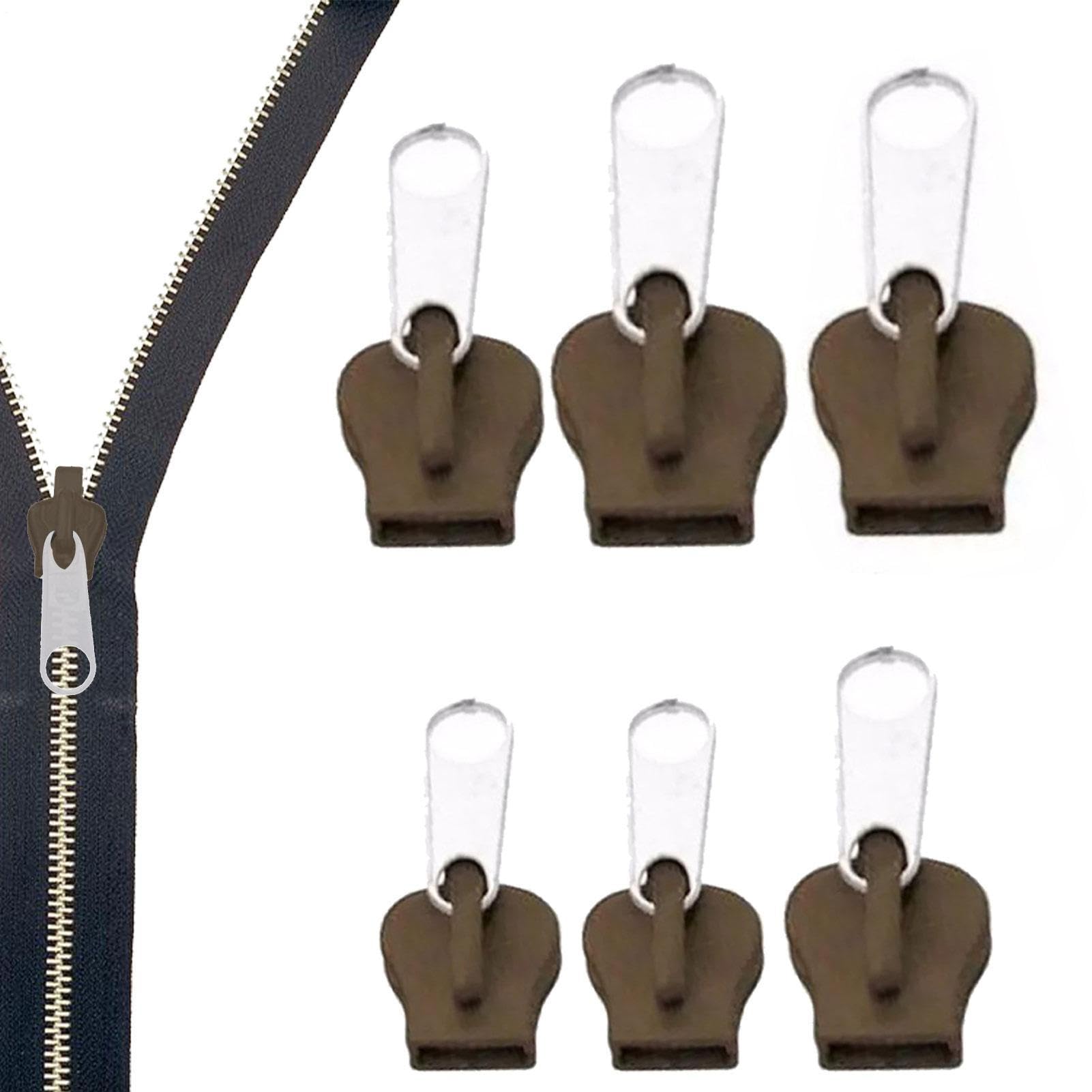 Kit Per La Riparazione Delle Cerniere 6 Pezzi di Forniture per Cucito | Pomelli e Testine di Cerniera per Lavori Artigianali Cappotti Giacca Valigie Zaini Tende