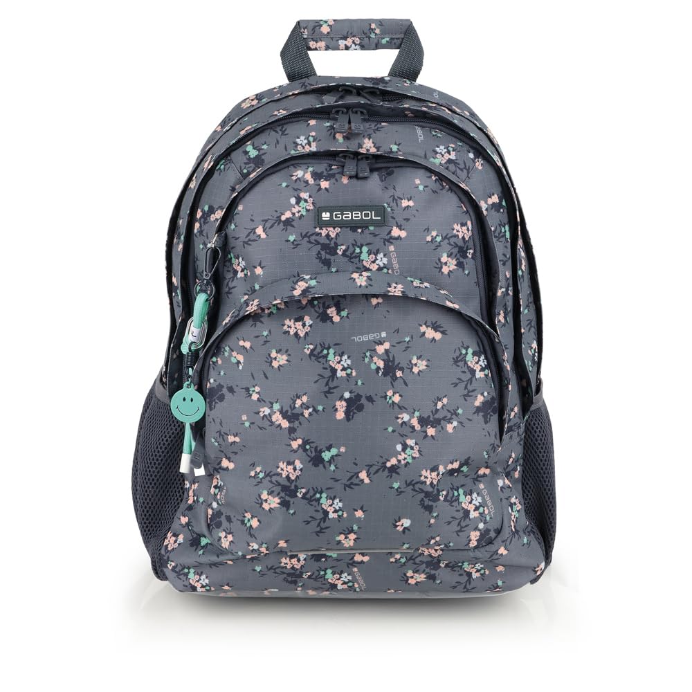 Gabol - Mochila Escolar de 3 Compartimentos 32x44x18 cm Dash con Espalda Ergonómica de Rejilla, Funda para Portátil 15,6'' y Base Reforzada
