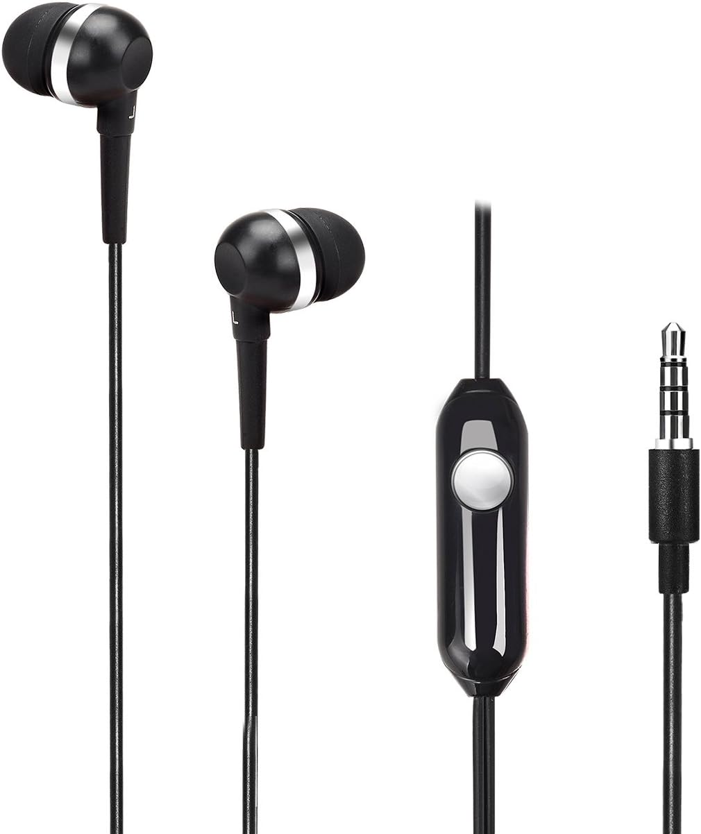 AUDIST SX-3511 - High Performance Earphones with Inline Universal Microphone and 1-Button Call - Suitable for All Apple iPhones, Samsung Mobiles, Tablets, MP3 Players, and More (Black)