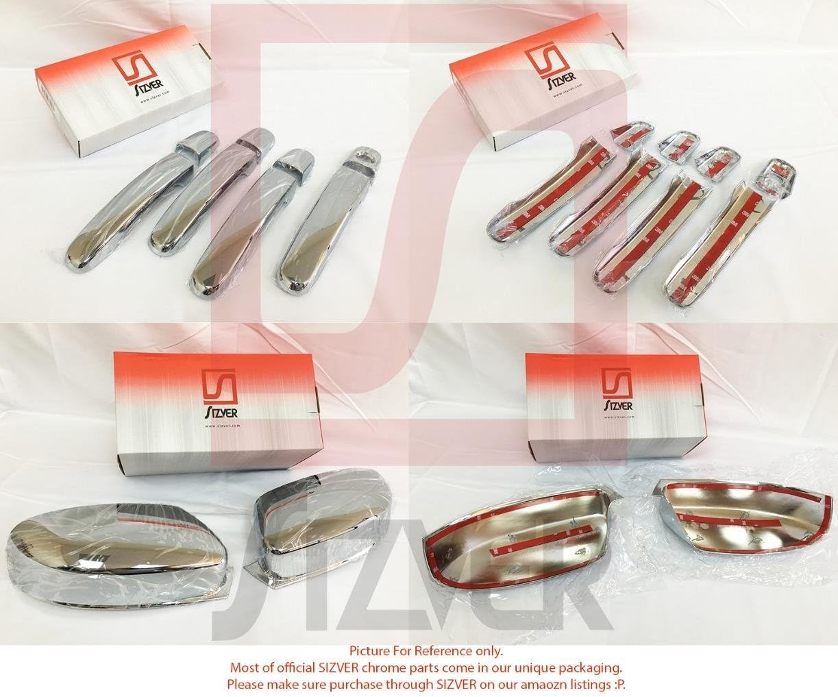 Sizver Chrome Door Handle Covers for 2014-2018 Chevy Silverado 1500