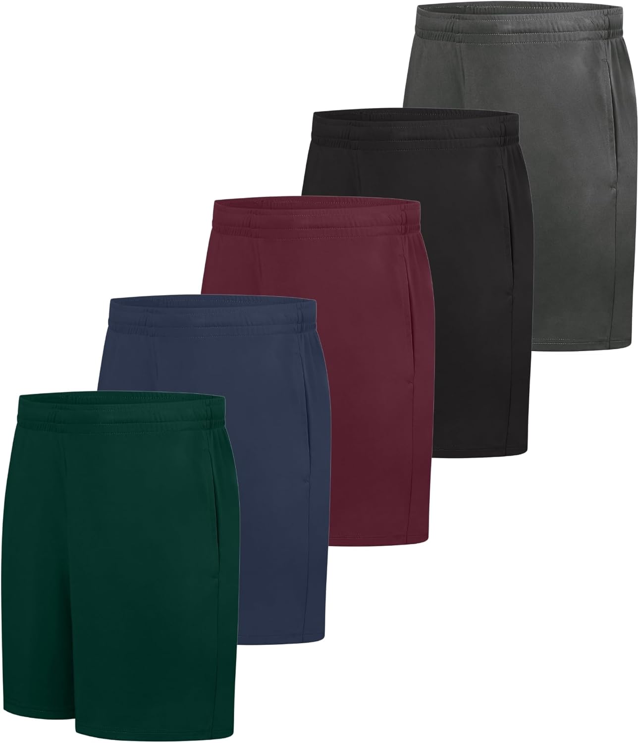 Hanes Men's Shorts Pack, 5-Pack, Cooldri Athletic Shorts for Men, Moisture-Wicking, Odor Control, 7" Inseam