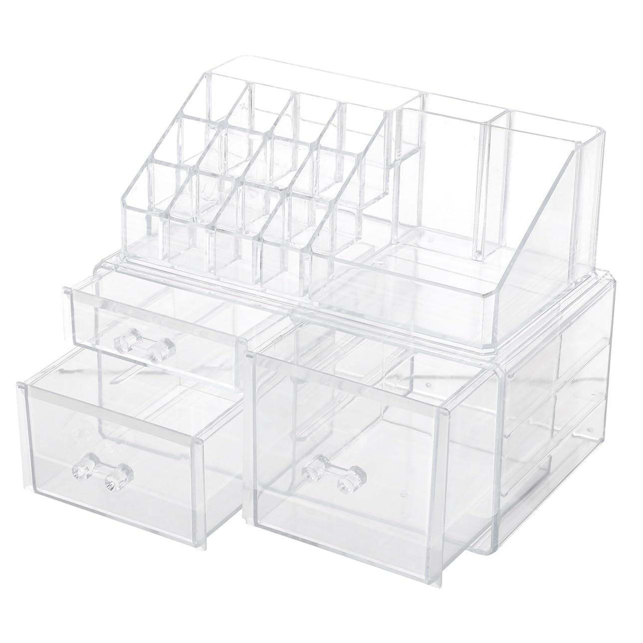 Boîte de Rangement Cosmétique à Tiroir Transparent, Compartiments