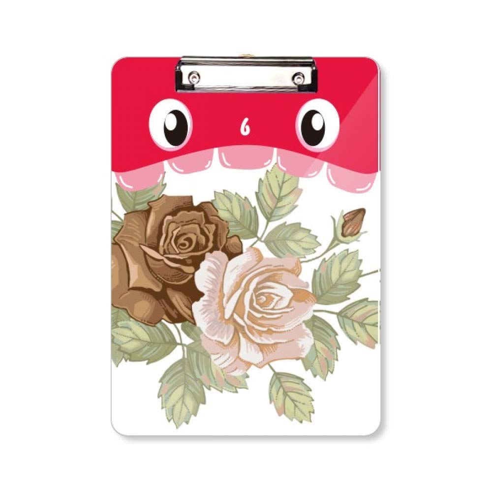 Porte-bloc avec feuilles roses blanches A4 écriture stable sans table - 5