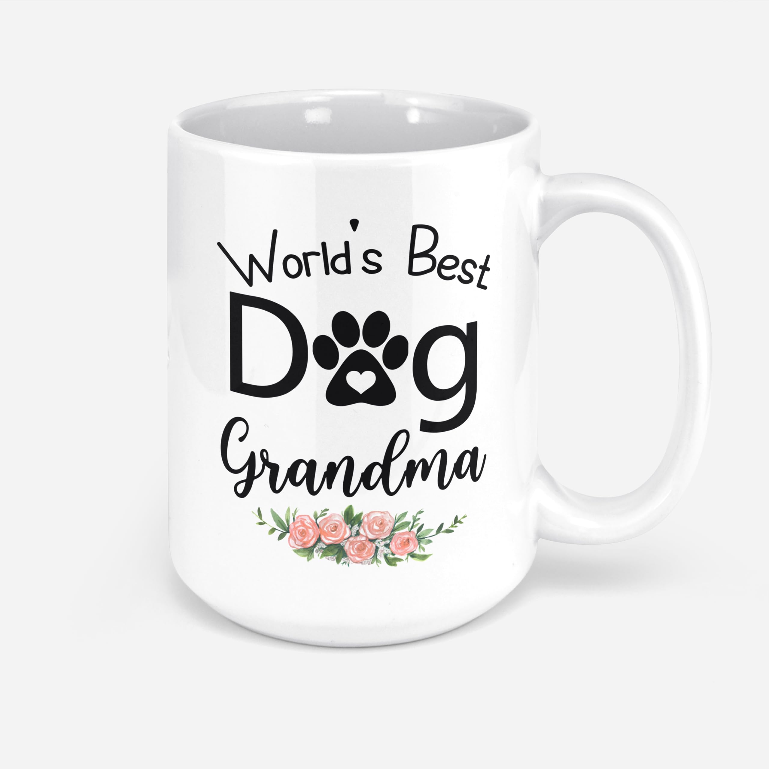 Worlds Best Dog Grandma Coffee Mug Gift For Dog Lover Pet Lover Mug Fur Parents Gif 11oz (11oz, White #1)
