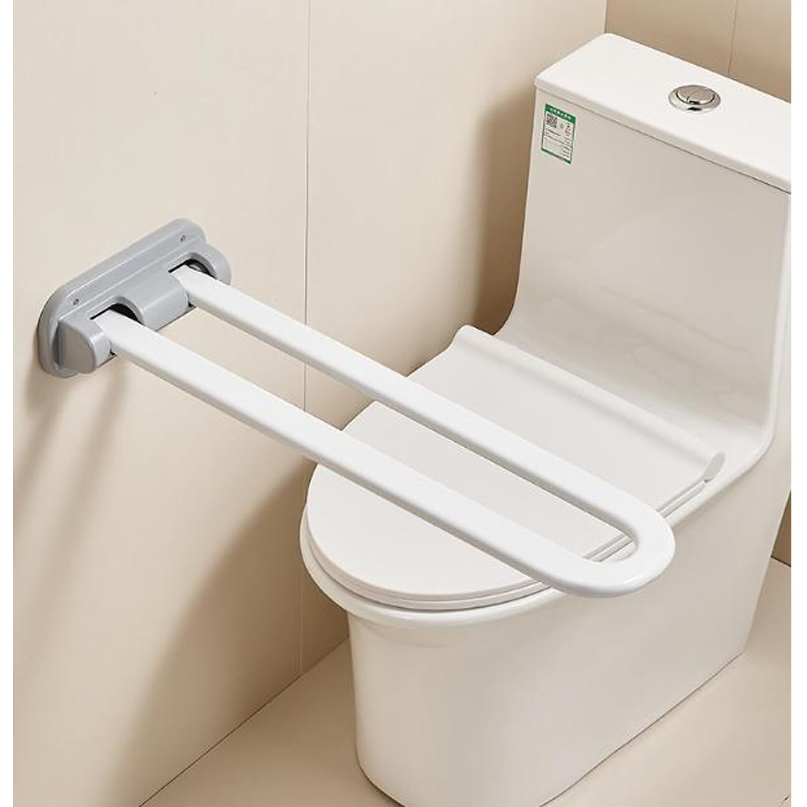 Barre d'appui WC rabattable pour personnes âgées et PMR