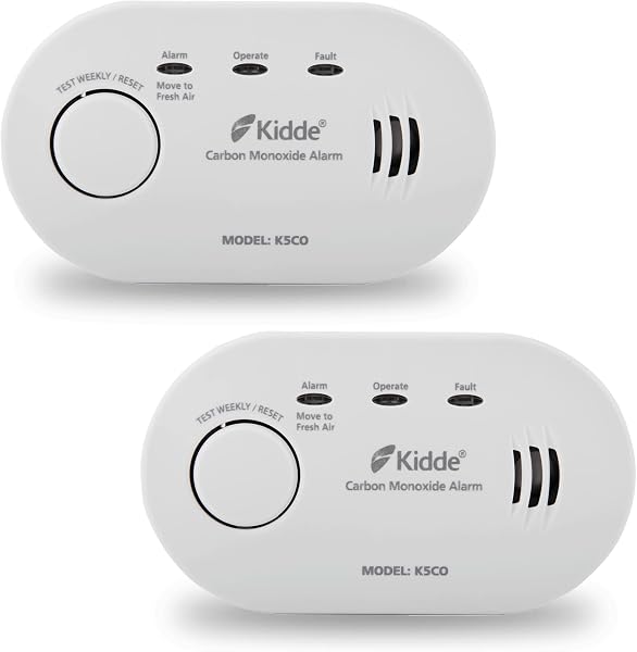 Kidde Twin Pack 5CO Battery Powered Carbon Monoxide Alarm