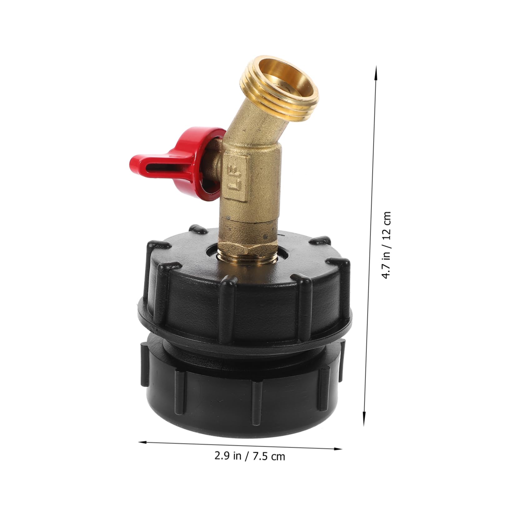 Yardwe 4pièces Adaptateur IBC avec Robinet Laiton pour Cuve De Raccordement Facile Tuyau De Jardin Accessoire Pratique pour Réservoir IBC
