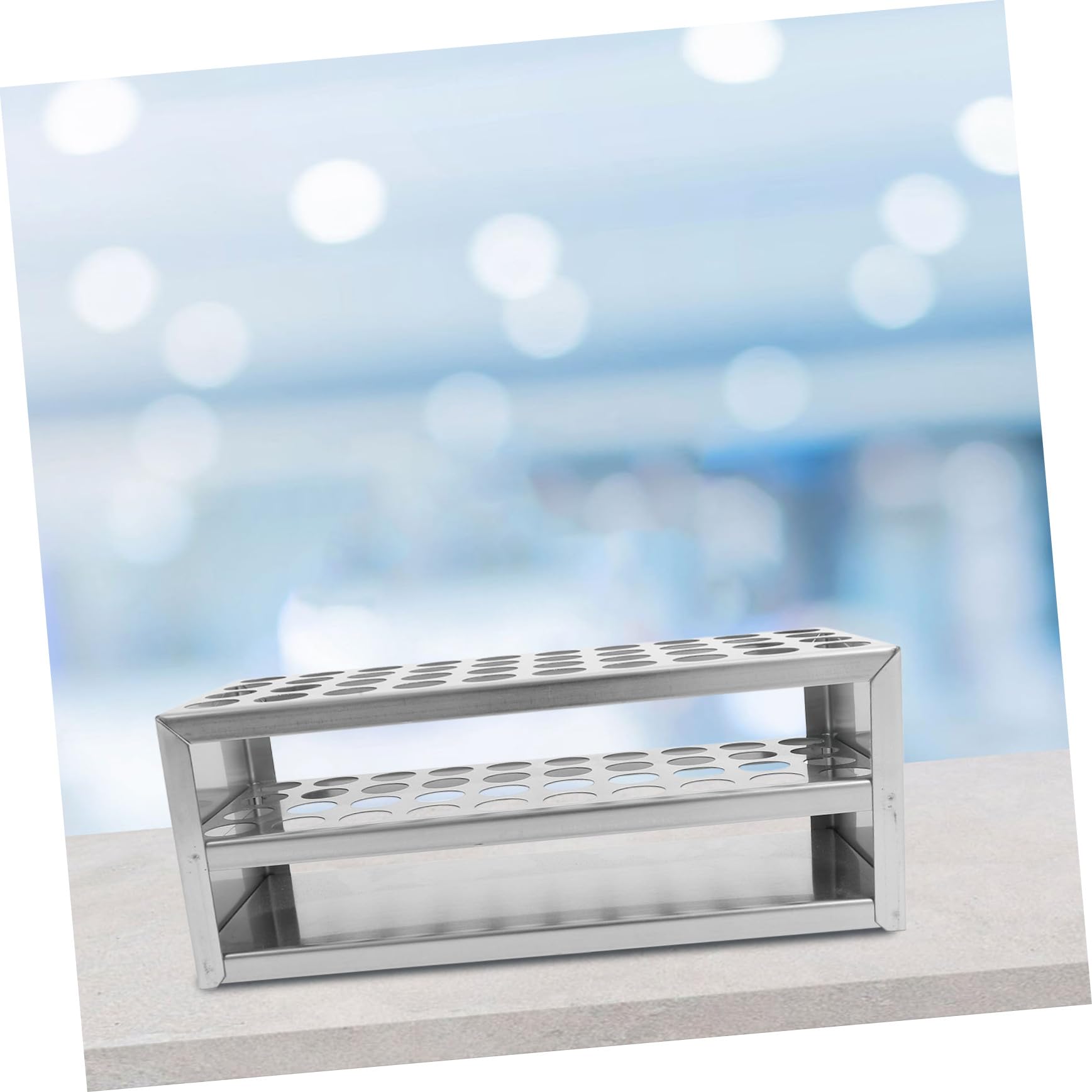 Mobestech 5stücke Laboratory Test Tube Rack Edelstahl Ständer Für Ømm Reagenzgläser Stabiler Für Präzise Experimente Kompakt Und Transportabel Professionell Und Praktisch