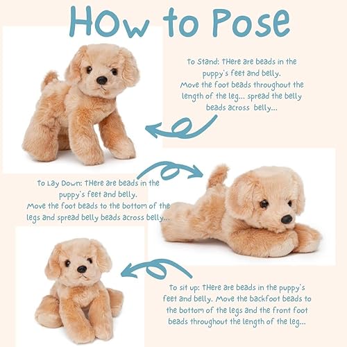 Miniatura 5 de Jolitee Golden Retriever - Peluche de perro bronceado, suave y abrazable para perro, 6.5 x 7 pulgadas